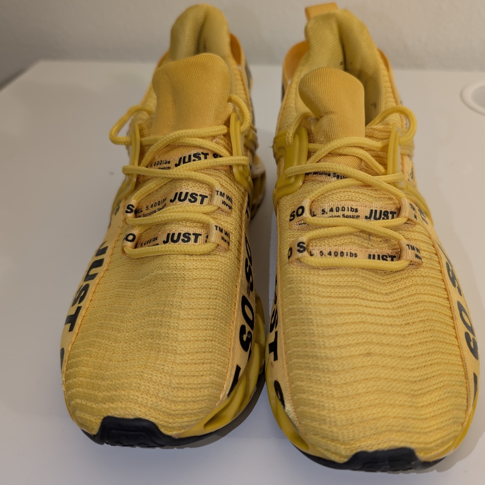  Just So So brand running shoes featuring a blade-type sole